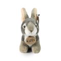 Rappa Plush rabbit grey sitting 16 cm ECO-FRIENDLY